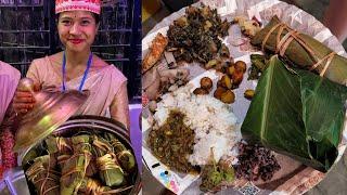 Veg Food Heaven in Assam असम का शाकाहारी खाना Sepon Rongali Bihu Sanmilon | Indian Street Food