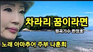 차라리 꿈이라면 원곡가수 한정호 노래 아마추어 주부 소리마당 재능기부 먹거리 봉사단 나훈희 내가 제일 좋아하는 노래 정말 끝내주네요.구독 좋아요 댓글 부탁드립니다 