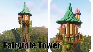 Minecraft Fairytale Tower | Cottagecore Tower Build Tutorial