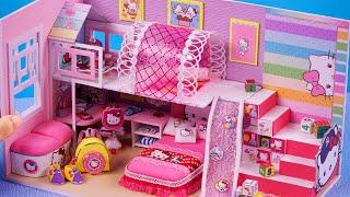 DIY Miniature House ~  10 Minute DIY Miniature Crafts  ~ 미니어쳐 헬로 키티 인형집 만들기 #119