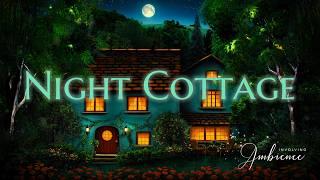 Cozy Summer Night Cottage ASMR Ambience  Peaceful Summer Nature on Starry Night