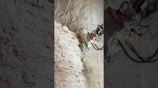 Quarrying in a limestone cave with a TF 1100 drum cutter #quarrying #cutterhead