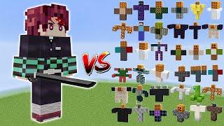 TANJIRO vs All Minecraft Bosses,Wither Storm,Warden - Minecraft Mob Battle - BIG compilation