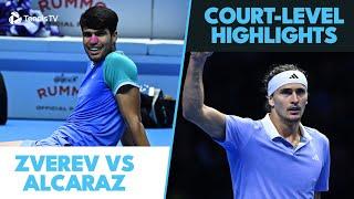 Alexander Zverev vs Carlos Alcaraz Court-Level Highlights | Nitto ATP Finals 2024