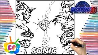 Sonic 3 trailer / sonic 3 coloring page / Sonic 3 official poster