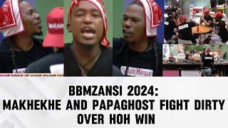 BBMZANSI 2024: DRUNK MAKHEKHE AND PAPAGHOST FIGHT DIRTY OVER HOH WIN