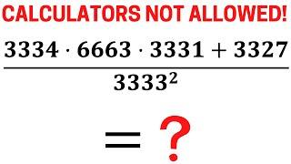 Can you Solve this Problem in 1 Minute? | Calculators NOT Allowed | Competitive Exams