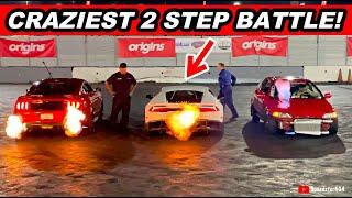 CRAZIEST 2 Step Competition Ever! GTR vs Mustang vs Lamborghini vs Supra vs Civic vs 350z vs 370z