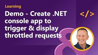 Demo - Create .NET console app to trigger and display throttled requests to Microsoft Graph