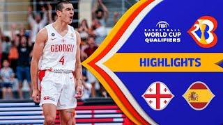  GEO -  ESP | Basketball Highlights - #FIBAWC 2023 Qualifiers