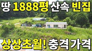 땅 1,888평+2018년식 산속 나홀로 전원주택 몽땅~ 0천만원에 사세요! 대폭락 확정된 A급 빈집~ 먹고 살 걱정없는 곳~