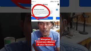 Cara mengatasi monetisasi dibatasi di facebook pro #shortsvideo #videotutorial