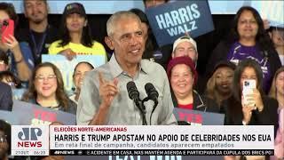 Trump e Kamala apostam no apoio de celebridades nos EUA