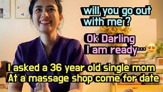 Is it easy to make single mom girlfriend at a massage shop?,i ask her out.