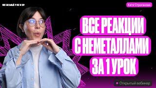 Все реакции с неметаллами за 1 урок | ЕГЭ по химии 2024 | Екатерина Строганова