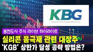 [주식 라이브 하이라이트] 실리콘 음극재 관련 대장주 'KBG’ 상한가 공략 방법은?