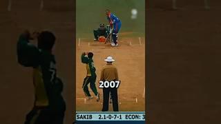 Shakib Al Hasan 2007, 2011, 2015, 2019 the best wicket bowling #shortvideo #Shakib #cricket
