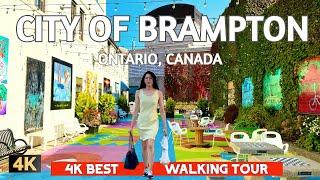 4K Beautiful City of BRAMPTON in Ontario CANADA | Best Walking Tour 