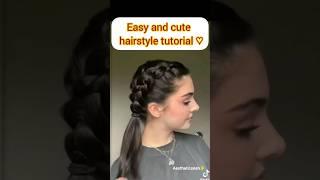 easy and cute hairstyle tutorial  #hairstyletutorial #hairstyle #shorts #shorthairstyles #fypシ #yt