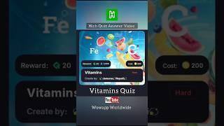 Explore Health and Wellness Quiz | Vitamins Quiz Answer | #HichQuiz #HichApp #gkquiz #gk #trivia
