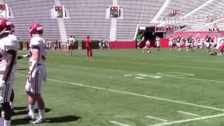 Jake Coker, Alec Morris throwing during scrimmage