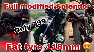 Splendor  Modified Smoke Wrapping Only in Rs 799 | Modified Splendor Black Wrap  @deep_kevlogs