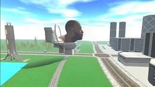 Franklin Fight Giant Skibidi Toilet in Indian Bike Driving 3D