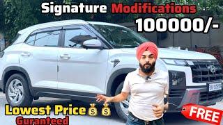 CRETA MODIFIED WITH LOWEST PRICE GURANTEEDFREE GIFT ALSOSIGNATURE PACKAGE100000/- onlyCRETA E