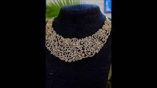 Ad necklace| pattern work | Light weight Cz Jewellery| Unique designs| Export Quality Zirconia|