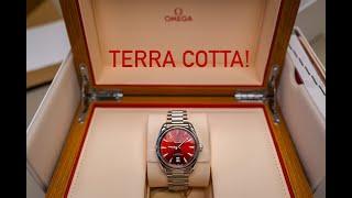 New!!  Omega Seamaster Aqua Terra 150M Shades | Terra Cotta Red Dial | 38mm