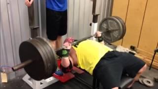 BJ Whitehead Repping 5 plates on Bench