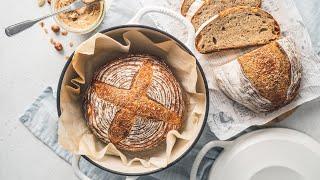 No-knead Bread & Caramel Walnut Cheese Spread. Can't Believe How Delicious It is!