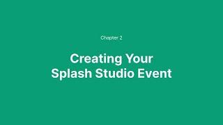 Creating Your Splash Studio Event