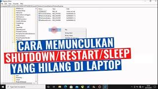 Cara Memunculkan Shutdown, Restart, Sleep yang hilang di Laptop atau Komputer