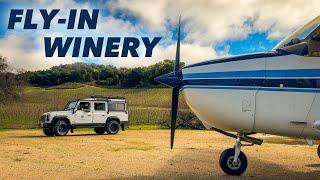 Landing at a Private Runway in the Mountains