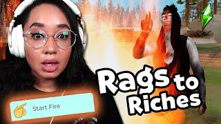 Playing the most STRESSFULL Rags to Riches in The Sims 4