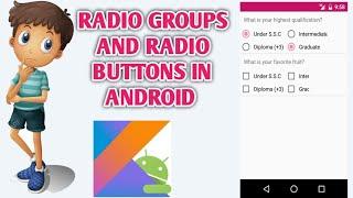 How to use Radio Buttons & Radio Groups in Android | Radiobutton & RadioGroup in android kotlin