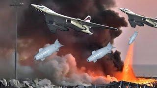 Horrible Moment! How Russian Fighter Jets Destroyed All the Trenches Full of Ukrainian Troops