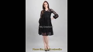 Most stylish Midi dress designs 2021 | Nkj Creations | A line midi dresses for girls | #Shorts