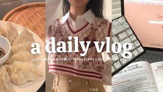 a daily vlog  online school, yesstyle haul, what i eat in a day, studying and being productive