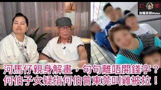 河馬仔親身解畫，句句離唔開錢字？｜子女疑指何伯曾東莞叫雞被拉｜何伯曾被子女警告收口？誓要令大仔「工都冇埋」 驚爆大新抱啞忍老公出軌？