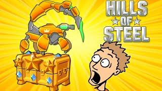 ЛЕГЕНДАРНЫЙ ТАНК СКОРПИОН ВЫПАЛ ИЗ  КЕЙСА ЗА 50 ПОБЕД В HILLS OF STEEL! Андроид игра