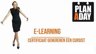 Instructievideo Planaday - Certificaat genereren één cursist