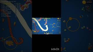 Worms zone.io slither giant snake  best gameplay #shorts #snakegame #wormszoneio