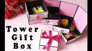 DIY | Stepper Box Card |Tower Gift Box Tutorial By Anvi's Handmade Crafts