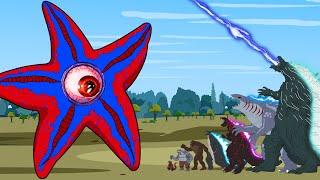 STARRO vs GODZILLA, KING SHARK : The Atomic Squad | Godzilla Cartoon Compilation