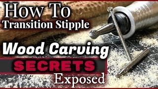 How To Wood Carve/Power Carve - Stippling Techniques