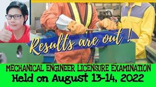 MECHANICAL Engineer Licensure Examination Results (August 13&14)