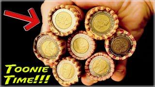 Coin Roll Hunting Canadian Toonies - Looking for Rare & Colored Coins for our Collection!