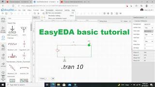 basic tutorials for beginners for EasyEDA | simplest circuit simulation tutorial in EasyEDA